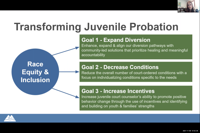 The Transforming Juvenile Probation initiative, launched by the division in 2019, focuses on race, equity and inclusion