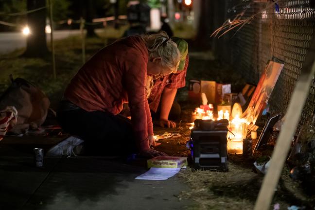 Harold Major died Nov. 7, 2020; a year later, his sister Crystal lit candles at the intersection where he died