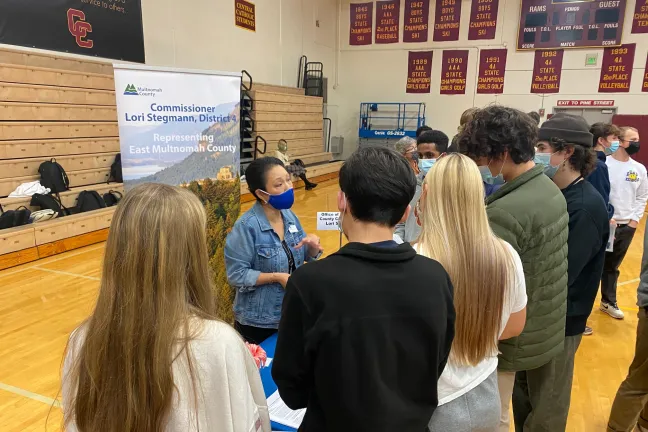 Commissioner Stegmann and Central Catholic High School Event