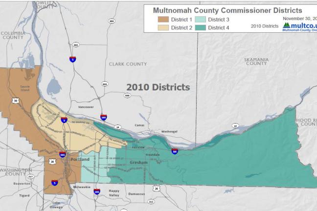 Current district map based on the 2010 Census.