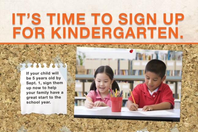 Sign up for kindergarten