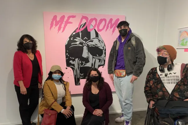 Commissioner Meieran at a gallery event March 3.