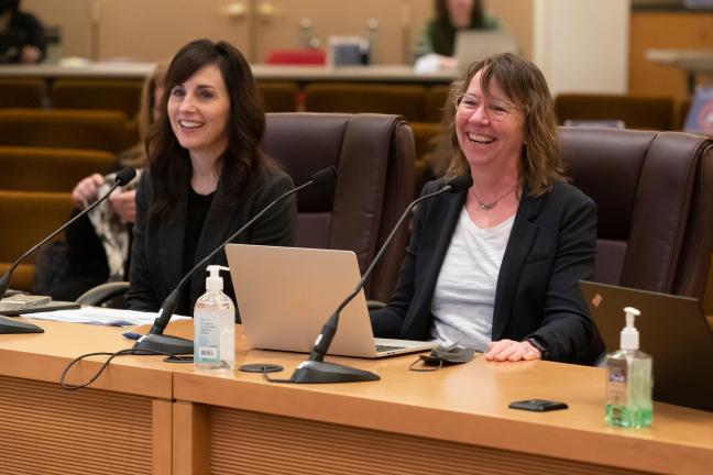 Tracey Massey, director of County Assets and Chief Information Officer, left and Vailey Oehlke, Director of Libraries.