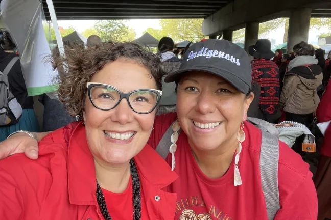 Commissioner Vega Pederson and Laura John, Tribal Relations Director at the City of Portland.
