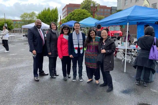 Commissioner Stegmann at Oregon Rises Against Hate.