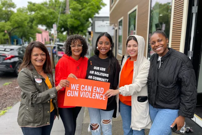 Commissioner Susheela Jayapal and Nike Greene, Director of Office & Violence Prevention and team members.