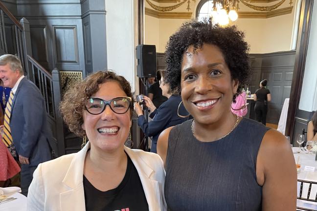 Commissioner Jessica Vega Pederson with Illinois Lt. Gov. Juliana Stratton at the Early Childhood Policy Academy.