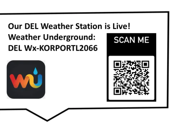 Staff can walk by and take a picture of the QR code, and it goes straight to the Weather Underground.”