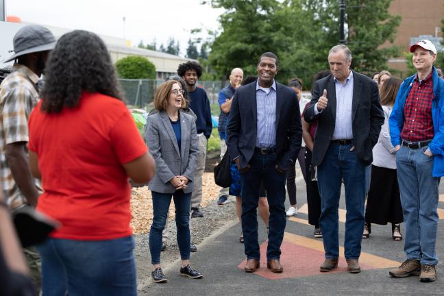 Officials visit Mudbone Grown in Rockwood Village