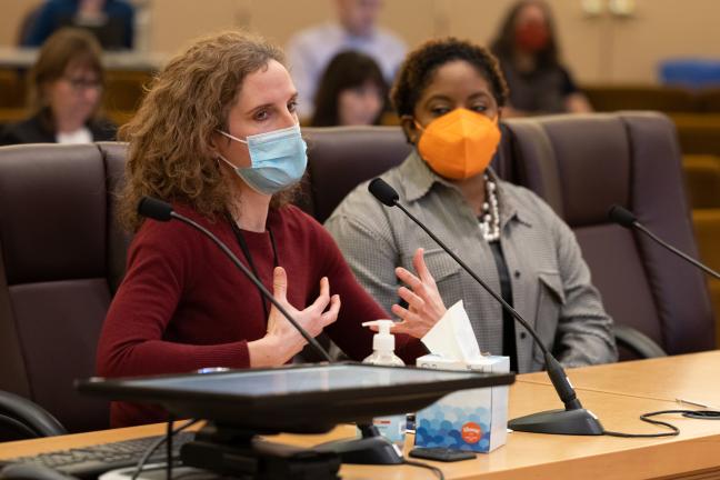 (Left to right): Dr. Jennifer Vines, Multnomah County Health Officer and Chantell Reed, Deputy Public Health Director