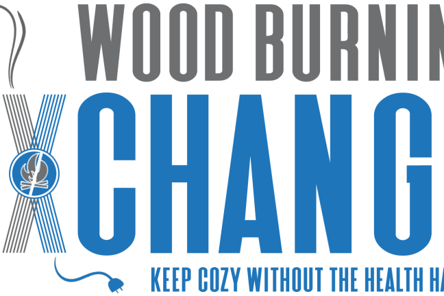 A logo for the wood stove exchange program