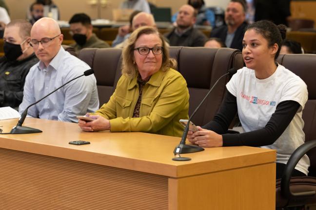 Community members at public hearing