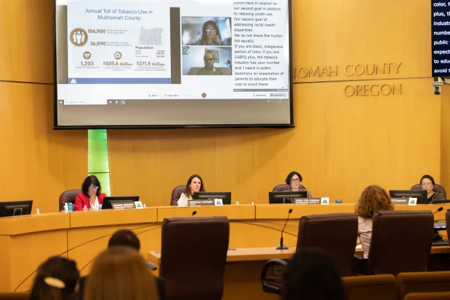 Board of Commissioners during board meeting