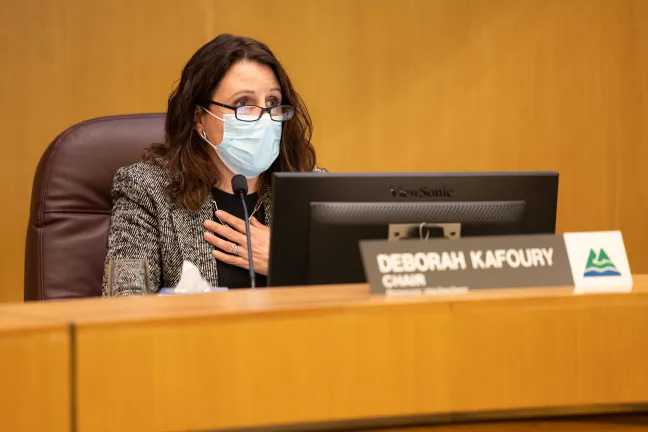 Chair Deborah Kafoury during the board meeting on Thursday, Dec. 15