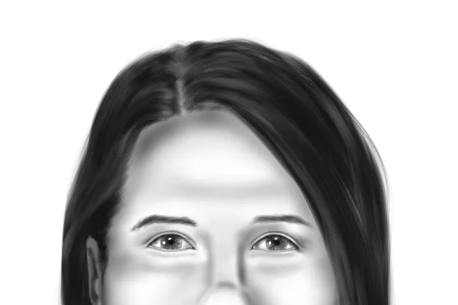 Artist rendering of face of unidentified woman
