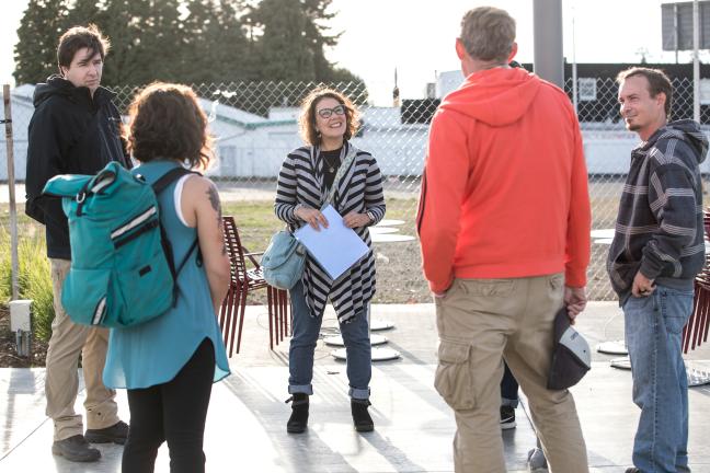 Commissioner Vega Pederson leads tour around the Gateway District in honor of Steptember