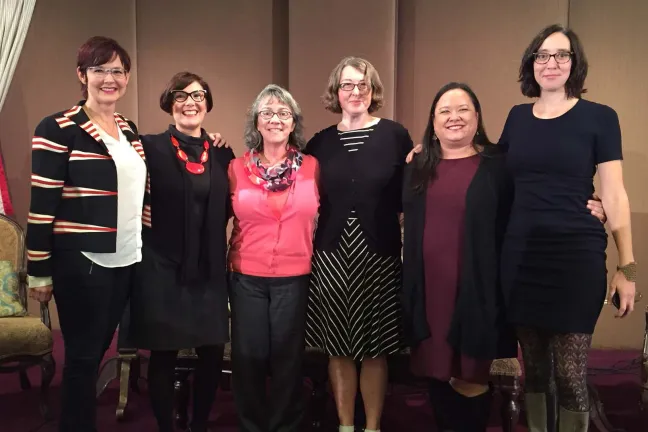 Commissioner Jessica Vega Pederson (2nd from left) with City Club transportation panel and staff.
