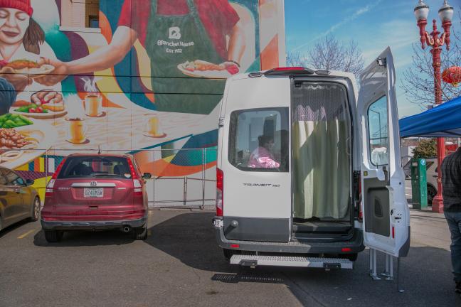 Disease Intervention Team's mobile testing van