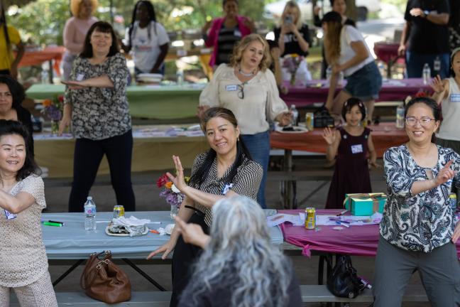 Multnomah County's community health workers participate in a dance