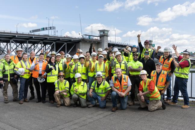 Morrison Bridge Paint Project Group Photo