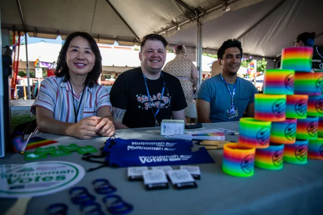 Staff from the Elections division