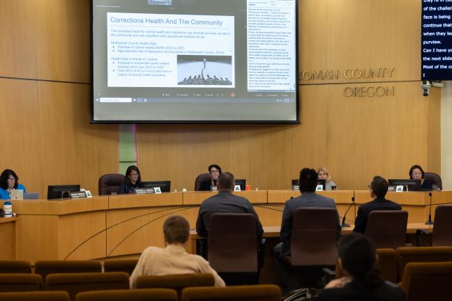 The Multnomah County Board of Commissioners on Sept. 12, was briefed on work by the Sheriff’s Office and Corrections Health to prevent deaths in jail custody.