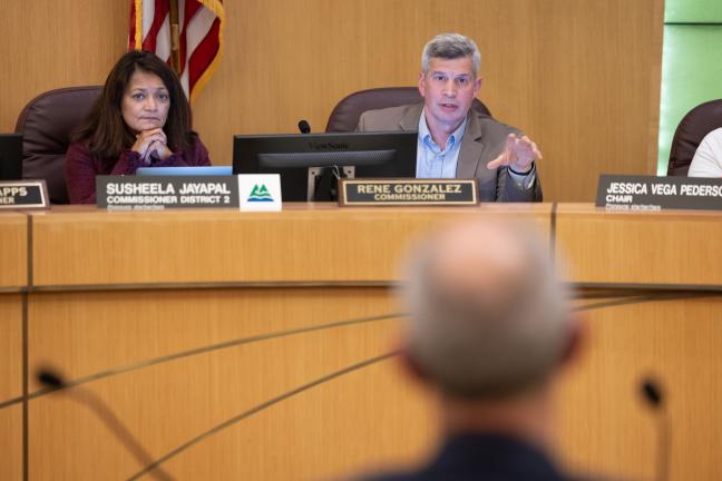 Susheela Jayapal and Rene Gonzalez