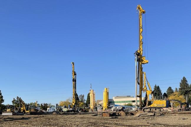 Construction at the East County Library Site