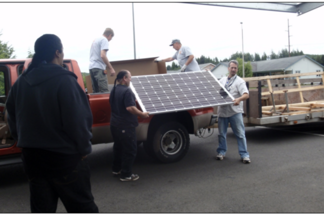 Solar panel delivery and installation