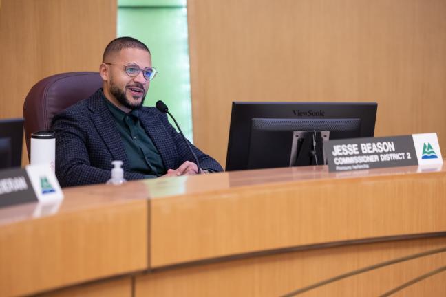 Commissioner Jesse Beason’s anecdote preceded the Board’s vote to appropriate just over $305,700 of a $2 million award from the federal Bureau of Justice Assistance to the first year of the Reimagining Justice in Cully project. 