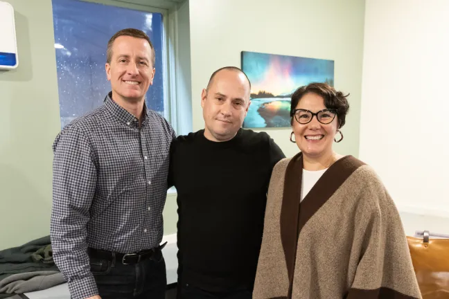 Photo of David Dugan, Tony Bernal and Jessica Vega Pederson.
