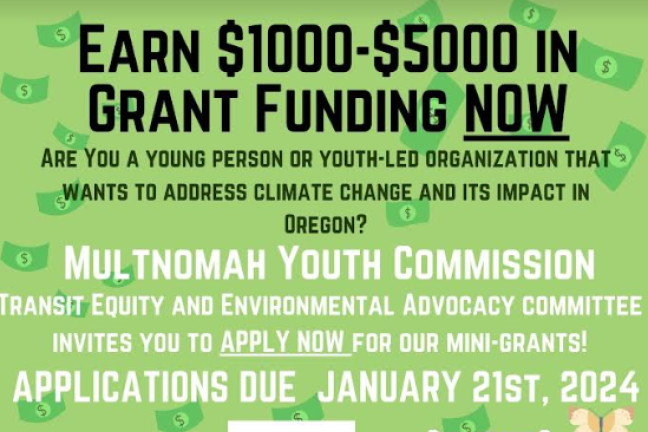 $5,000 Grant Funding Available for Youth