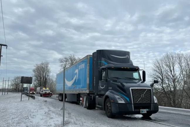 N.E. Marine Drive semi