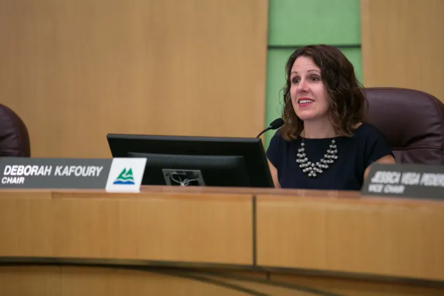 Chair Deborah Kafoury noted the emerging courthouse on Portland's waterfront.