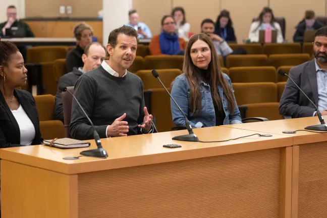 A group of substance use abuse experts presents to the Board