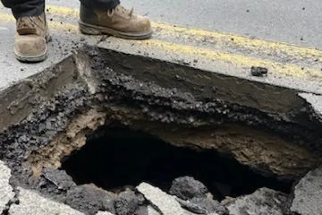 S.E. Woodard Road sinkhole