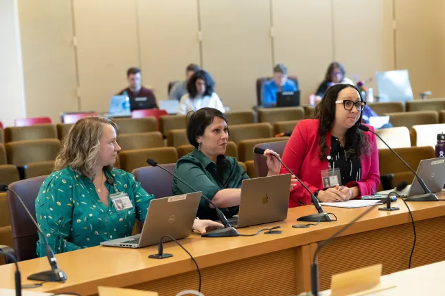 From left: Chief Compliance Officer and Qualify Manager Jen Gulzow, Behavioral Health Director Heather Mirasol and Health Department Director Rachel Bank.s