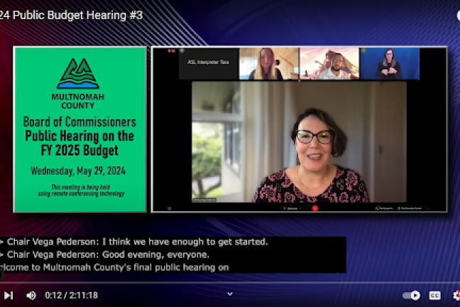 Wednesday’s meeting continued the themes heard from previous public hearings, including testimony in favor of flushing cyanobacterial blooms in the Willamette River, increasing funding for housing, homeless services and eviction prevention and mor