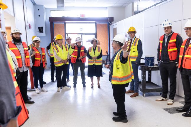 Chair Jessica Vega Pederson joins providers and legislators visiting the planned Pathway Center.