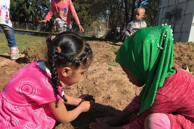 CAIRO preschoolers playing outside