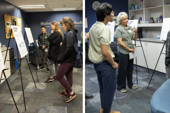 Multnomah County Auditor's Open House: Performance Auditor Dani Bernstein speaks with community members about the History of the Auditor's Office.