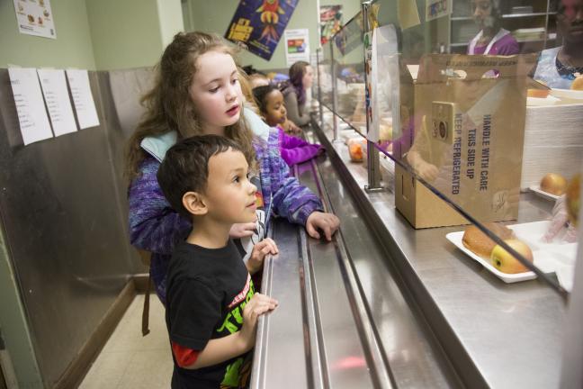 Photo shows an image of an elementary school student at Rigler Elementary School.