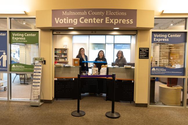 The Voting Center Express in Gresham will open Thursday, Oct. 10, 2024.