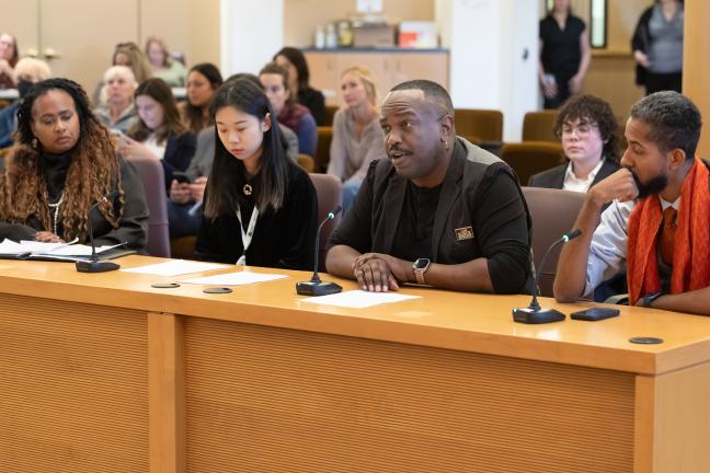 From left: Canada Taylor Parker, Suicide Prevention Coordinator & Postvention Response Lead, Dora Meng, College to County Intern, James R. Dixon, Black Youth Suicide Prevention Coordinator, and Anderson DeBoise, REAP Inc. 