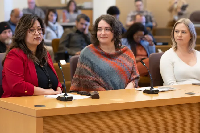 From left: Sheila Balbin, Kristine O’Brien and Nina Sparrs.