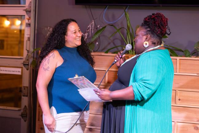 Commissioner Shannon Singleton is sworn in at restaurant/bar in North Portland.