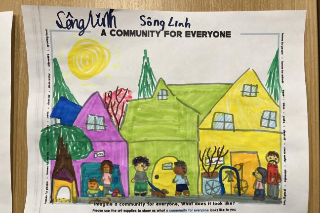 Colorful artwork created by a Multnomah County community member.