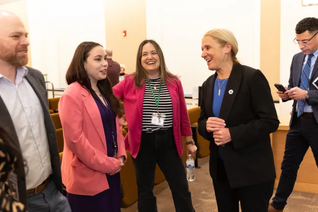 From left: Portland City Councilors Mitch Green, Angelita Morillo and Tiffany Koyama Lane; County Commissioner Julia Brim-Edwards; and Brim-Edwards' chief of staff Brian Hockaday.
