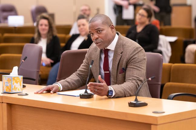 Christopher Neal, Multnomah County COO, addresses the Board.