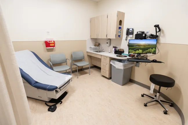 Interior of a medical examination room 